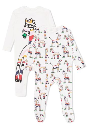 Stella McCartney Kids animal-print babygrow set - Weiß