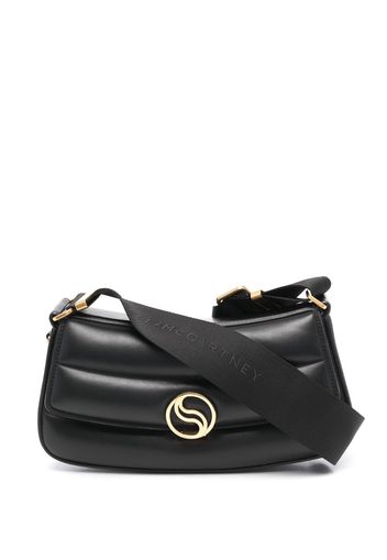 Stella McCartney Schultertasche mit Logo-Schild - Schwarz