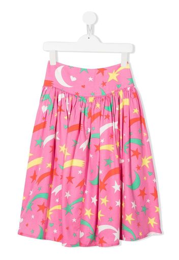 Stella McCartney Kids star-print A-line skirt - Rosa