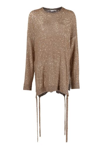 Stella McCartney Pullover mit Pailletten - Grau