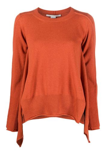 Stella McCartney waterfall-hem fine-knit jumper - Orange