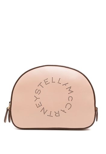 Stella McCartney perforated-logo cosmetics case - Rosa