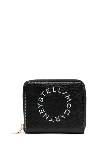 Stella McCartney logo-print detail zipped wallet - Schwarz