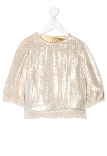 Stella McCartney Kids Metallic-Bluse - Gold