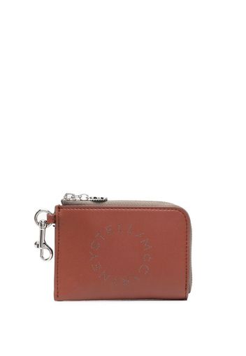 Stella McCartney perforated logo-detail purse - Braun