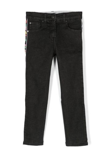 Stella McCartney Kids logo-print straight-leg jeans - Schwarz