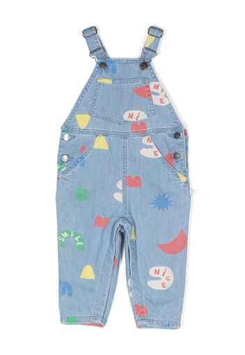 Stella McCartney Kids graphic-print dungarees - Blau VW7527 Stella McCartney Kids graphic-print dungarees - Blau VW7527
