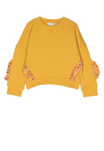 Stella McCartney Kids frill-detail long-sleeve sweatshirt - Gelb