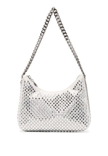 Stella McCartney mini Falabella crystal-embellished shoulder bag - Grau