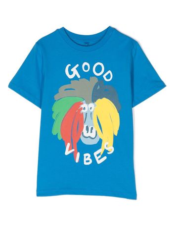 Stella McCartney Kids graphic-print cotton T-shirt - Blau