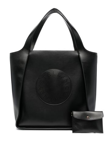 Stella McCartney Stella perforated-logo tote bag - Schwarz