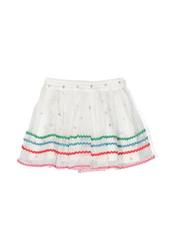 Stella McCartney Kids heart-print tutu skirt - Weiß