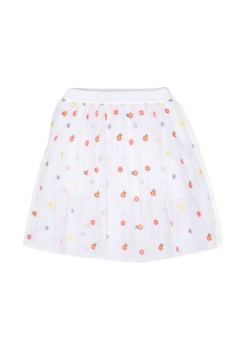 Stella McCartney Kids floral-print cotton skirt - Weiß