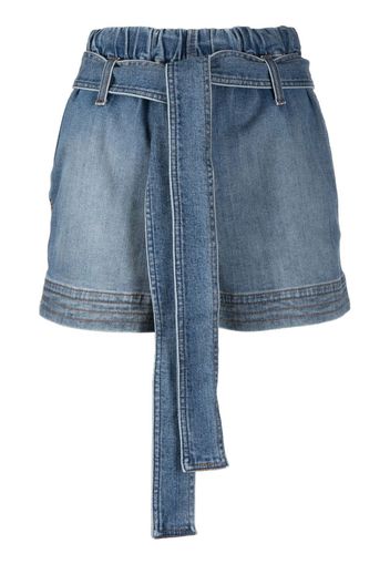 Stella McCartney tie-waist denim shorts - Blau