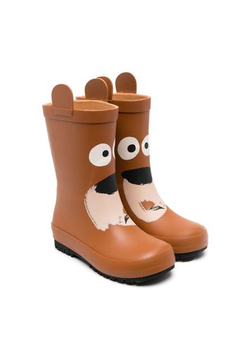 Stella McCartney Kids bear-motif rain boots - Braun