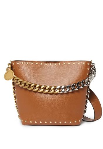 Stella McCartney Frayme Grainy Studded Bucket Bag - Braun