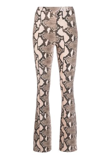 Stella McCartney leopard-print wide-leg trousers - Nude