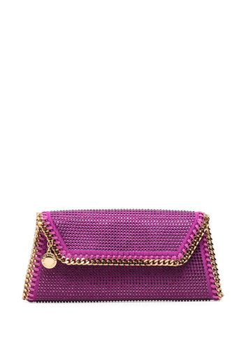 Stella McCartney Falabella Clutch mit Kristallen - Violett