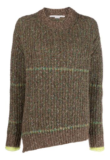 Stella McCartney melange-effect wool-cotton blend jumper - Braun