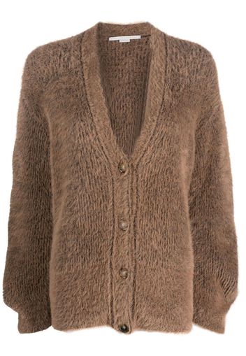 Stella McCartney brushed-effect button-up cardigan - Nude