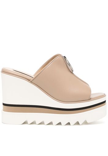 Stella McCartney Sneak-Elyse 80mm wedge sandals - Nude