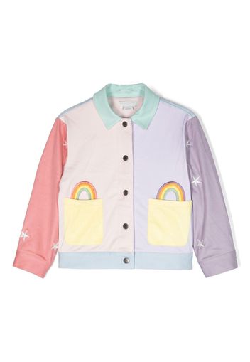 Stella McCartney Kids embroidered panelled jacket - Violett