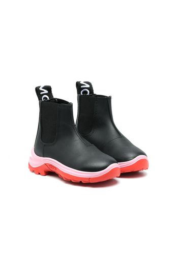 Stella McCartney Kids logo pull-tab ankle boots - Schwarz