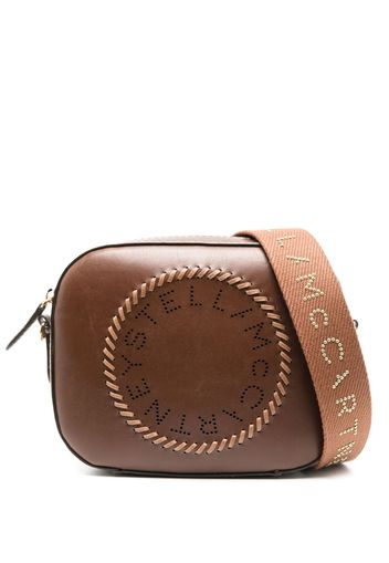 Stella McCartney mini logo-perforated camera bag - Braun