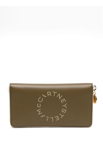 Stella McCartney logo-print faux-leather wallet - Grün