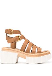 Stella McCartney Plateau-Sandalen - Braun