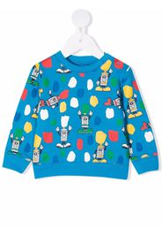 Stella McCartney Kids Sweatshirt mit Farbklecks-Print - Blau