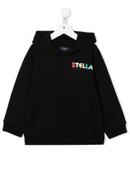 Stella McCartney Kids logo pullover hoodie - Schwarz