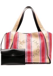 Stella McCartney Gestreifte Handtasche - Nude