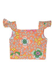 Stella McCartney Kids floral-print cotton top - Orange