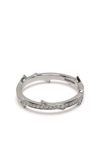 Stephen Webster 18kt Thorn Stem Weißgoldring mit Diamanten - Silber