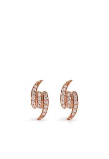 Stephen Webster 18kt rose gold Forget Me Not diamond stud earring