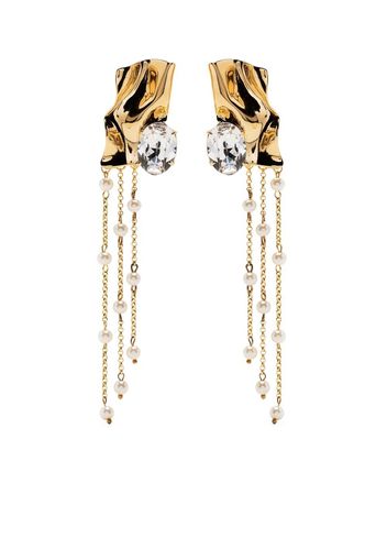 Sterling King Kiki pearl drop earrings - Gold