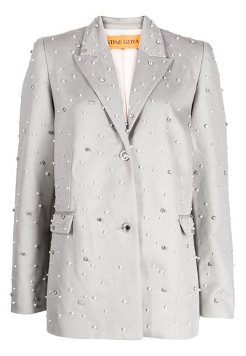 Stine Goya Maia crystal-embellished blazer - Grau