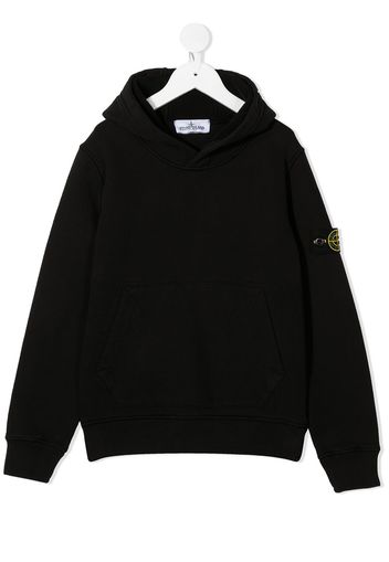 Stone Island Junior Sweatshirt mit Kapuze - Schwarz