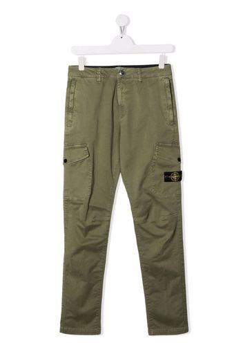 Stone Island Junior TEEN Cargohose mit geradem Bein - Grün