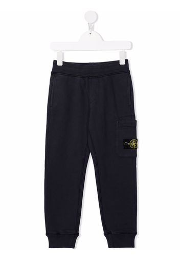 Stone Island Junior Jogginghose mit Logo-Patch - Blau