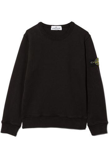 Stone Island Junior Sweatshirt mit Kompass-Patch - Schwarz