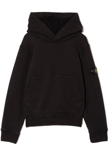 Stone Island Junior Hoodie mit Kompass-Logo - Schwarz