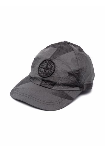 Stone Island Junior embroidered logo baseball cap - Grau