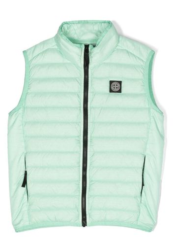 Stone Island Junior chest logo-patch padded gilet - Grün