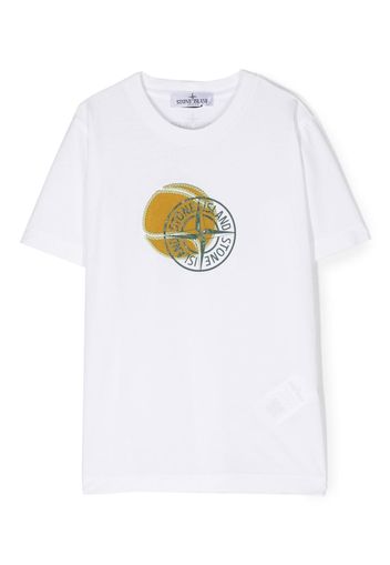 Stone Island Junior logo-print short-sleeve T-shirt - Weiß