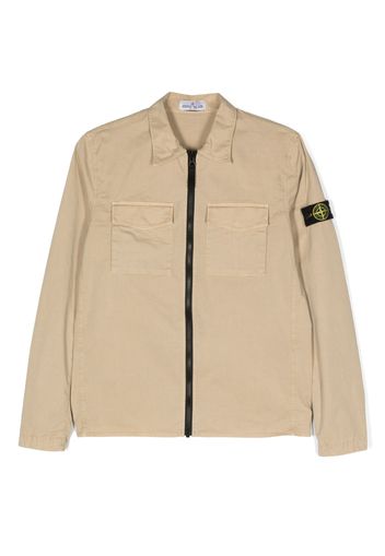 Stone Island Junior logo-patch sleeve jacket - Nude