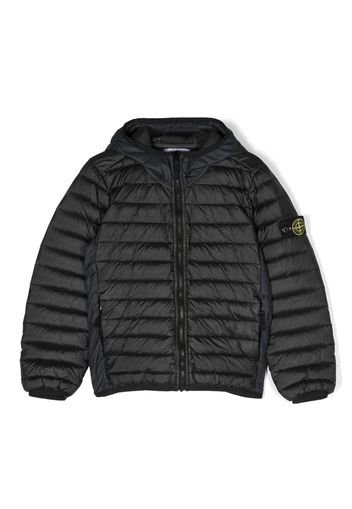 Stone Island Junior hooded padded jacket - Schwarz