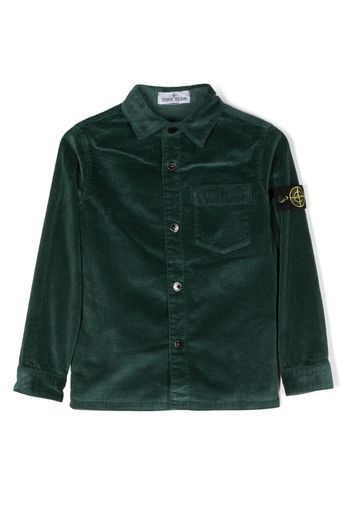 Stone Island Junior long-sleeve corduroy shirt - Grün