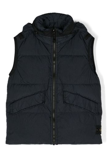 Stone Island Junior Gefütterte Weste mit Kompass - Blau